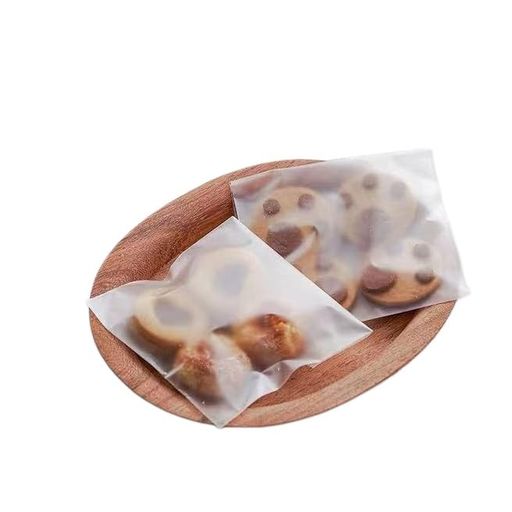 100枚入れ お菓子袋 半透明 クッキー袋 粘着テープ付き 個包装 小分け 厚手 ラッピ...