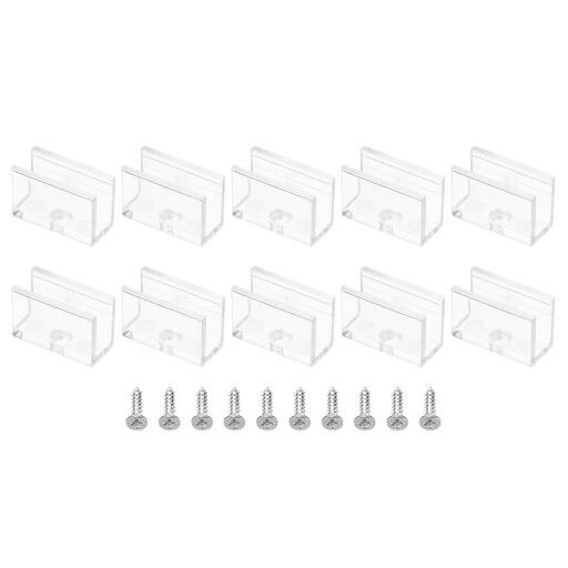 PATIKIL LEDストリップランプクリップ 40個 取付金具固定クリップ プラスチック クランプホルダー ネジ付き 5.9 mm-6.4 mmネオンRGBライトケーブルリボン用 クリア