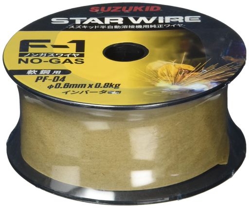 SUZUKID 溶接用ワイヤ スターワイヤF1 ノンガス軟鋼用 0.6φ 0.8kg PF-04