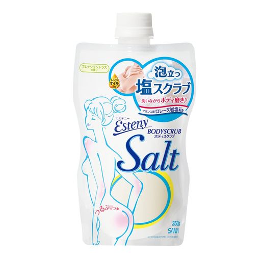 リフレッシュできます 原産国:日本 内容量:350g スキンタイプ:ノーマル ガサガサ・ザラザラ肌をつるっぷり肌にしてくれるふわふわ泡立つ塩スクラブ。 フランス産ロレーヌ岩塩のスクラブが、古い角質をすっきりオフしてつるっぷり肌に導く。 フレッシュシトラスの香りでリフレッシュできる。