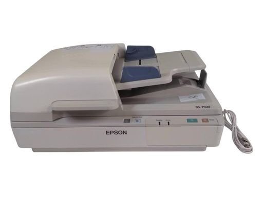 EPSON A4高耐久フラットベッドスキャナー DS-7500 A4対応 1200dpi CCDセンサー 高速ADF搭載 両面同時読み取り対応 重送検知機能搭載 ハイスピードモデル 型番:DS-7500 ワット数:17.5W 商品の重量:21.61ポンド 商品モデル番号:‎DS-7500