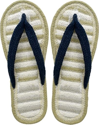 現代百貨 マリンボーダー コットンサンダル BEIGE メンズ 2102-03