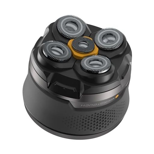 Microtouch チタン電動ヘッドシェーバー - 充電式ヘッド&フェイスシェーバー 男性用 コードレスカミソリ 低刺激性 ウェット/ドライシェービング 精密ヘッドトリマー リチウム電源 バッテリ…