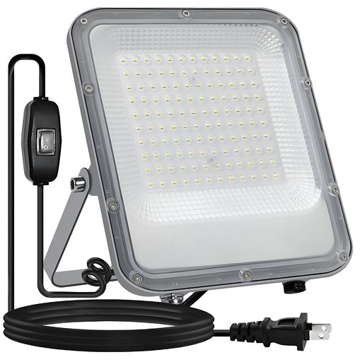 MAGOKORO LED投光器 作業灯 看板灯 100W 1000W相当 13000LM 極薄型 100V 昼光色 ledライト 屋外 IP66 防水認証 豪雨対応 3Mスイッチ付電源コード付 高輝度 高放熱 省エネ 軽量 120°広角 外灯 集魚灯 sugarlight-10265860 シュガーライトSTORE パッケージ画像