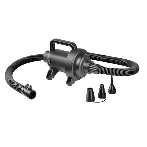 強力:高度なモーターで駆動される230V、50Hz、500W、2.30PSI AC高圧エアポンプは、低騒音で数分以内にエア製品を膨張/排気することができる。 2-IN-I: 交流動力型の大気圧空気ポンプは、より迅速な空気の膨張と収縮を可能にし、より迅速な膨張効率を実現して、お客様の遊びを迅速に楽しむことができる。 五つのノズル:5種類のノズルを使用することで、エアボート、いかだ、マットレス、浮き輪など、さまざまなアイテムを自由に膨張/収縮させることができる。 利便性:ハンドヘルド設計、フレキシブルなホース、1.5mの電源コードにより、どこにでも持ち運ぶことができ、膨らませる方向と距離を簡単に調整することができる。