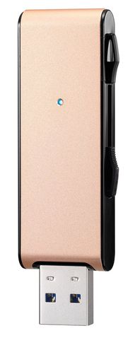 容量:64GB/カラー:ゴールド 高性能コントローラーを採用し、USB 3.1 Gen 1(USB 3.0)に対応した、トップクラスの転送速度を誇るハイエンドUSBメモリー。 高性能コントローラーによって、最大読み込み速度が約300MB/sと、今までにない超高速転送を実現。 16GB、32GB、64GB、128GB、256GBの容量ラインアップ。大容量の動画をはじめ、写真や音楽など様々なデータを手軽に持ち運べる。 「ブラック」・「ゴールド」の2色をご用意。梨地加工を施したアルミボディで高級感を演出。キズに強く、耐久性にも優れる。 簡単操作でファイルを暗号化/復元、更にファイルを完全削除するファイル暗号化ソフト「QuickSecureAES256」対応(※)。 (※)対応OSはWindowsのみ。暗号化アルゴリズムにAES256bitを採用。