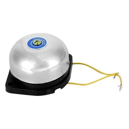 EZBUYGO 電気ベル 55mm 2インチ 内部打撃式 火花なし 220V 5W 壁掛け 音響信号・警報用 工場 学校 屋内公共スペース向け ステンレス製