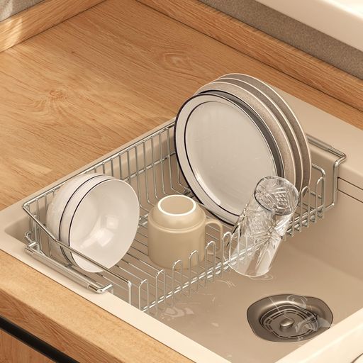 水切りラック 304ステンレス 食器 水切りかご 伸縮(38.5~51.5cm調整可能)) 水切りラック シンク上 キッチン 食器置き 台所 皿立て 大容量 洗い物ラック 食器乾燥ラック 洗い物 流し台 ラック … sugarlight-10284666 シュガーライトSTORE パッケージ画像