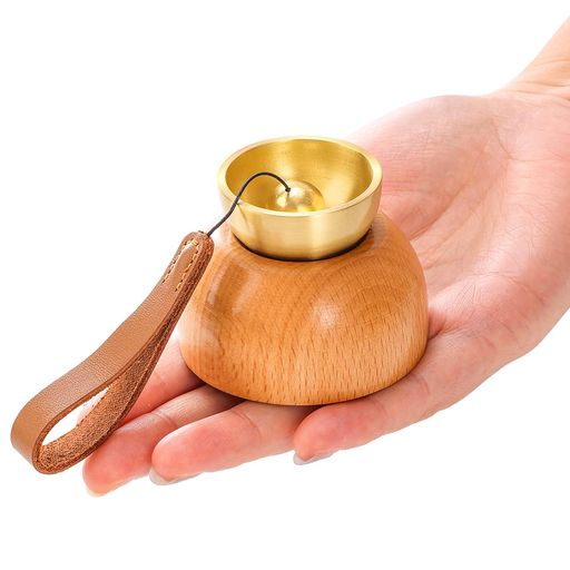 おりん ミニ りん 仏壇りん 真鍮製 ペット 供養 モダン仏壇 仏具小物 綺麗な音色 携帯便利なおりん ミニ台座 天然木 おしゃれ 仏具 おりん (ナチュラル)