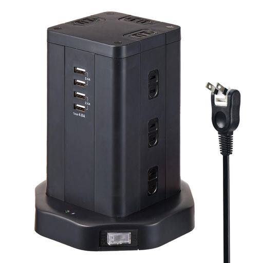 (ELPA)Ÿå12ĸUSBx4ޥͥåե֥졼¢楹åWBS-TW1204USB(BK)