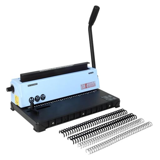 【RAYSOONER TD-130 製本機 鉄リング製本機 最大パンチ34穴 120枚紙製本容量 A4A5サイズ用 企業学校オフィス用のサムネイル