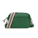 FORRICAレディース斜めがけバッグレザー大容量ガールズショルダーバッグおしゃれ人気クロスボディバッグワイドストラップ付きグリーン