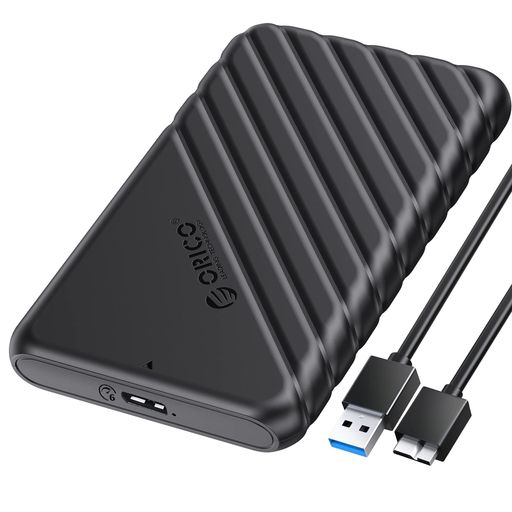 ORICO2.5インチHDDケースUSB3.0接続SATAハードディスクケース9.5mm/7mmSATAHDDSSD対応工具不要UASP対応(ブラック(25PW1-U3-BK))