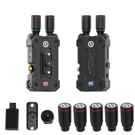 HollyViewMars4Kワイヤレス映像伝送システム4KUHD伝送送信機受信機HDMI&SDI入力出力小さいか等しい0.06秒低遅延150mの伝送距離使用可能放送および制作のフレームレート