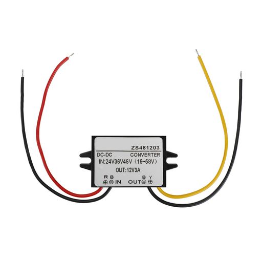 BRUCE & SHARK(ブルース・サメ) DC DC コンバータ 24V/36V/48V→12V 電力変換器 降圧 コンバータ 24V/36V/48V→12V 3A レギュレータ 降圧コンバーター 防水 バック 降圧 コンバーター カーパワーモジュール