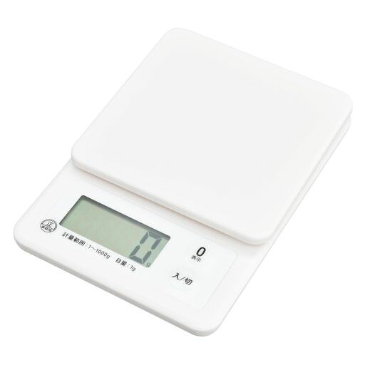 オーム(OHM) キッチンスケール はかり 料理用 クッキングスケール 最大1kg 1g単位 ...