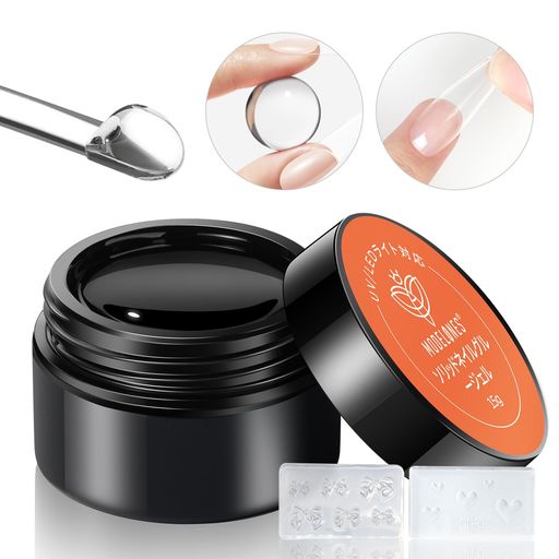 Modelonesネイルチップ接着剤粘土ジェルジェルネイル3Dパーツベースコート15gクリアネイルグルーパーツ付け専用固定ジェル3in1セルフネイル手にくっつか...