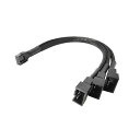 PWMファン用延長ケーブル電源ケーブルATX冷却ファン用4ピン3分岐ケーブルコンピューター1本セット27cmPWMFAN用Y字型