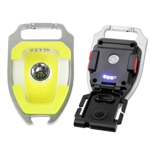 BY-JLED小型懐中電灯スナップオンキーホルダーライトCOB多機能ミニ作業灯600ルーメン充電式7点灯モード..