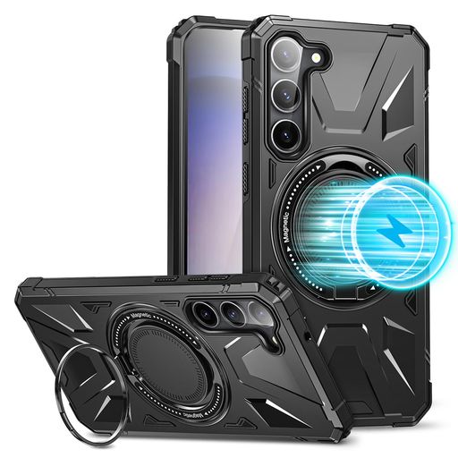 LCSMFKJSamsungGalaxyS235G用ケースワイアレス充電対応360°回転リング付き隠しスタンド機能スマホケー..