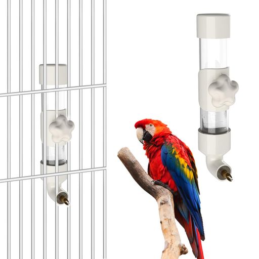 Water Vessel - ペット給水器鳥バードフィーダー水飲み器小動物水飲み鳥の水飲み場鳥用ケージ外付けウォーターボトル鳥水入れ大容量ペット自動給水器みずのみ器鳥の水飲み器容器撃針デザイン漏れ防…