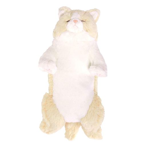 人気のひざねこシリーズに、あおむけで、すやすやと眠っている様子を再現した『ひざねこすやすや』が登場。 あの「猫が落ちてる」状態を完全再現。 おなかの部分には手触りの良い柔らかな生地を採用しています。 お座りポーズもできます。 商品サイズ:全長約47cm 幅約21cm 高さ約14cm(あおむけに寝かせた状態のサイズです)