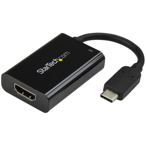 プロジェクター USB-Cポート1口でノートパソコンを充電しながらHDMIディスプレイに接続できるUSB Power Delivery機能 最大4K/60HzのUHDビデオ解像度で驚きの画質を実現 Ultrabookなどノートパソコンのケーブルと同じブラックのUSB-Cディスプレイアダプタ
