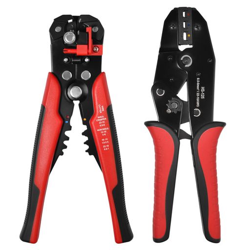 SPEEDWOX2本セット電工ペンチ精密同時圧着ペンチラチェット式圧着工具ワイヤーストリッパーケーブルストリッパーマルチ電線多目的電工電気工事士試験対応