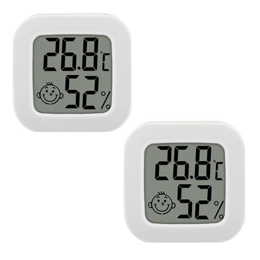 GOODCHIミニデジタル温湿度計温度・湿度管理室内用ベビールーム・ペット飼育・冷蔵庫対応顔文字表示で..
