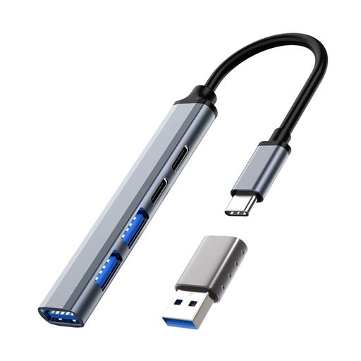 USBCハブ5ポート拡張TypeCUSBC-A変換アダプタ付き【USB3.0ポート・USB2.0ポート・PD急速充電ポート・USB転送・スリム設計・軽量】PS4PS5MacBookAir/ProiPadSurface