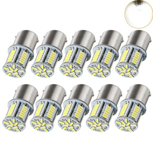Other - HooMooS25LEDシングルホワイトトラックサイドマーカーマーカー球バックランプ39連G18(BA15s)P21Wピン角180°防水爆光バストラックダンプ船舶重機10個入り
