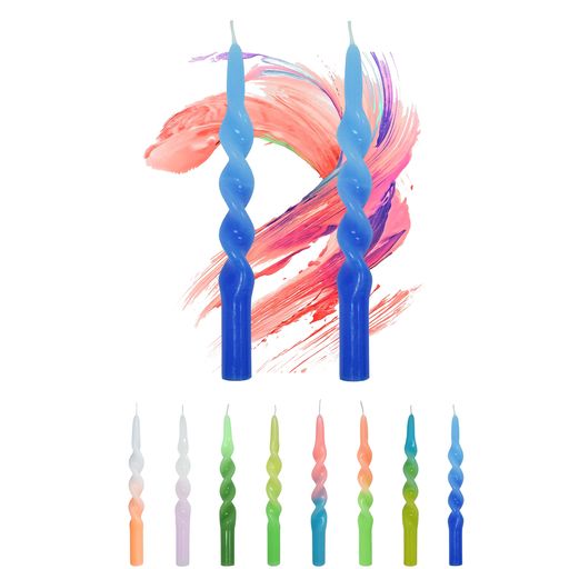 10インチCandle手作り螺旋テーパーキャンドル香りのない夕食ツイストキャンドル結婚祝いアニバーサリークリスマスキャンドル(LightDarkBlue) 10インチCandle手作り螺旋テーパーキャンドル香りのない夕食ツイストキャンドル結婚祝いアニバーサリークリスマスキャンドル(LightDarkBlue)