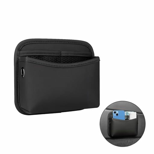 KDSSYFT 車用収納ポケット シートサイドポケット 車隙間収納 カード収納シート 携帯収納ボックス 小物落下防止 多機能 カー用品 便利グッズ 簡単取り付け (ブラック)