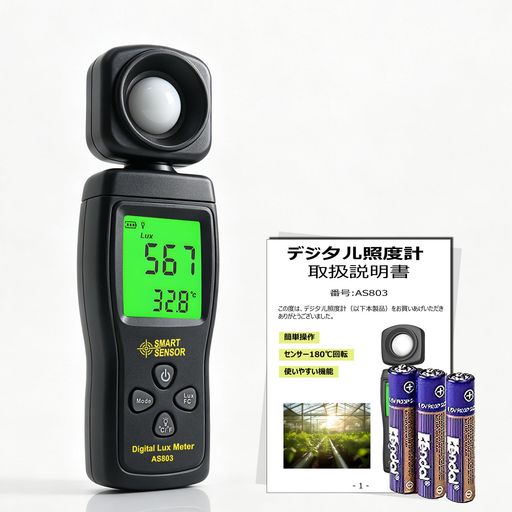 デジタル照度計・C-Timvasion 温度計&照度計一体化 最大200,000Luxまで計測可 180...