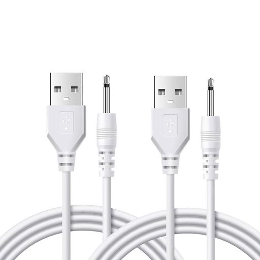 USBtoDC充電ケーブルusb充電ケーブル丸端子【1m外径2.5mm長さ15mm】ハンディマッサージャー用USB充電ケーブル交換用DC充電コード2.5mm電動歯ブラシ/洗顔ブラシ/マッサージャー等