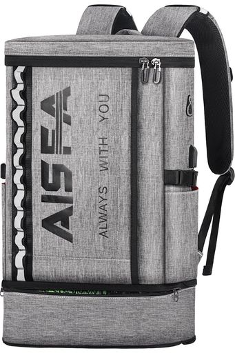 [AOSLE]リュックメンズリュック大容量通気性ビジネスリュックバックパック底部拡張30-35L反射ストリップ付き15.6インチPCラップトップUSB充電ポート付き旅行修学防災防水登山通勤多機能A4収納