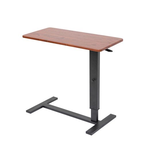 IMIEEサイドテーブル介護ベッドテーブルガス圧昇降式ベッドサイドデスクベッド横食事介護用高さ67-91cm..