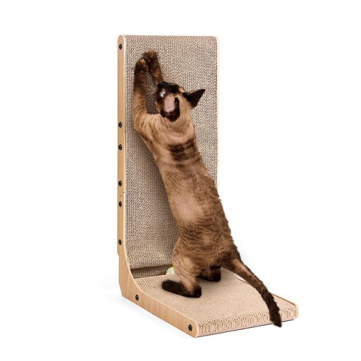 EHEYCIGA猫爪研ぎ猫爪とぎベッド猫つめとぎ猫家L猫グッズ猫の爪とぎ段ボール(L字型42x28x68cm)