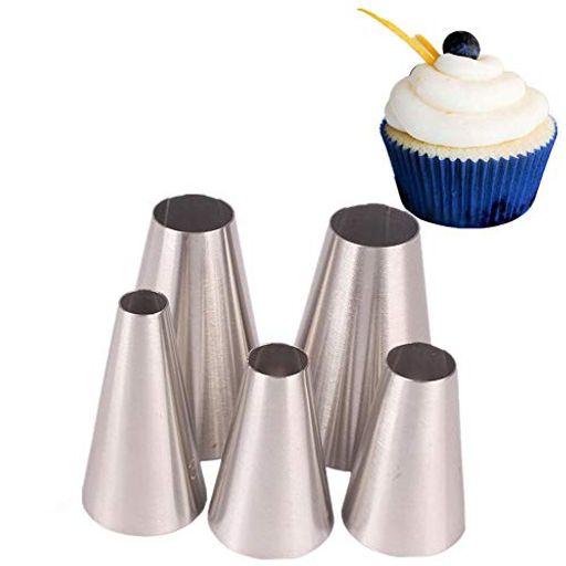 絞り口金丸5個セットモンブラン口金絞るケーキデコレーション製菓用品ステンレス(丸5個セット)