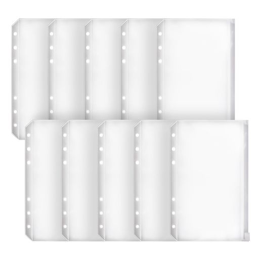 ZiSyouMaリフィル10枚セットA6バイブルサイズ6穴システム手帳用リフィルメモ帳リフィル半透明手帳用リ..