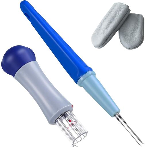 セット内容:ペン型ニードルフェルトツール1点(針3本付き)、パンチ型ニードルフェルトツール1点(針7本付き)、指ぬきスリーブ(指を保護します、色はランダムです!)合計:3本セット;ニードルフェルティングはロービングにニードルを通すアイテムで、ウールや様々な柔らかい素材に適しています;プロセスを完了すると、ツールピンの棘がロービングをキャッチし、布の表面を横切って引っ張ります。 針キャップ回転デザイン:使用時にドットの位置を合わせると、針スリーブがシェルに収納される。ドットとポイントの位置がずれると、針スリーブが所定の位置にロックされます。持ちやすい:パンチペンスタイルのハンドルが付いたニードルフェルティングツールは。持ちやすく、手にフィットし、指を傷つけません。 フェルティングニードルツール:すべてのサイズの針を自由に交換でき、取り付けと取り外しがとても簡単で便利です。フェルティング装置は手にしっくりと馴染み、7本のニードルは1本のニードルよりはるかに速くフェルトを感じることができます。フェルトの上に垂直に置き、上下に動かします。特に大きなフェルトパターンに適しています。