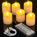 PCheroキャンドルライトledキャンドルusb-C充電式キャンドルライト充電式タイマー機能省エネ充電式ライト停電リモコン搭載ロウソクインテリアライト暖色光6...