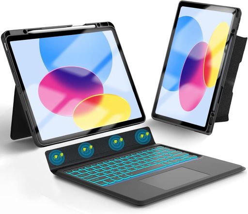 【新モデル・横/縦対応】iPadA1611世代/10世代キーボードタッチパッド付きipad(A16)第11世代11インチ7色バックライト第10世代10.9インチ横置き縦置き軽量磁気吸着分離式ワイヤレス