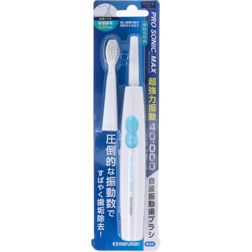 電池式なのに充電式のようなハイパワー 1分間に40,000ストロークの超強力音波振動 手磨きでは味わえない爽快感・ツルツル感を“実感”