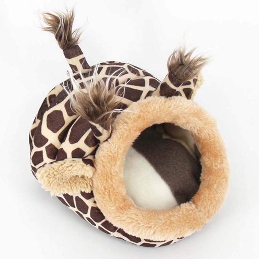 Squirrel - TSUBASIハムスターハウス家小動物ベッド鳥ハリネズミモルモットうさぎデグーハウス小屋秋冬室内用ふわふわクッション付きおしゃれ洗える寝床ペット用品暖かいハウス遊び場巣ミニ小型(L…