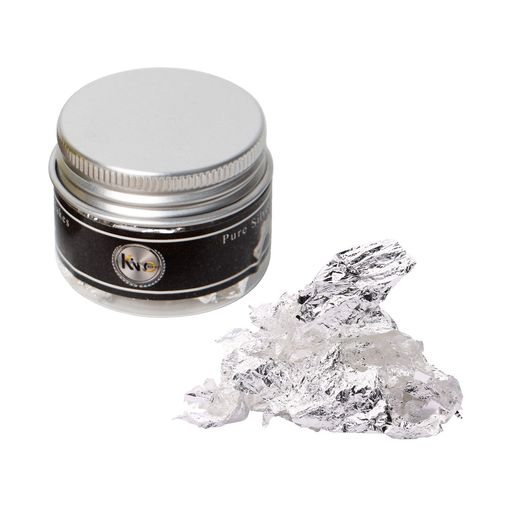 KINNO銀箔フレーク純銀食用可DIYネイルレジン金メッキ食品装飾手芸4*3.2cm50mg