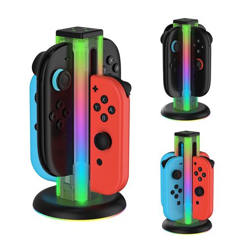 SwitchJoy-Con2充電スタンドNintendoSwitch2Joy-Con2/Switch有機ELモデルJoy-Con/SwitchJoy-Con三世代対応磁気充電&スライド式充電充電状態LEDインジケーターを搭載