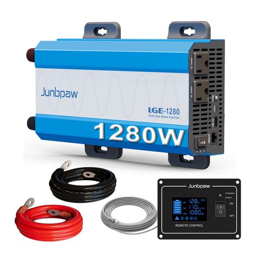 純正弦波インバーター12VDCから100V110VAC変換リモートモニターコントローラー付き5V2.1AUSBポート搭載..