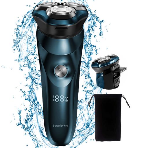 シェーバーメンズ 電気シェーバー ひげそり 電動 メンズシェーバー 3枚刃 回転式 深剃り 1時間急速充電 トリマー付き IPX7防水 お風呂剃り可 乾湿両用 USB充電式 LCDディスプレイ表示 残り使…