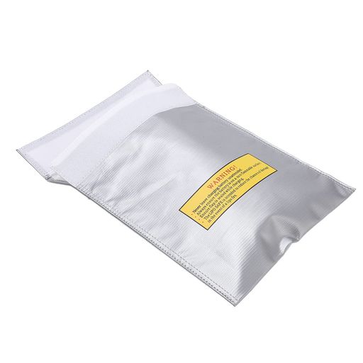 リポバッテリー収納袋耐火バッグ使いやすいリポバッテリーバッグ耐火性繊維素材バッテリー保管(銀)